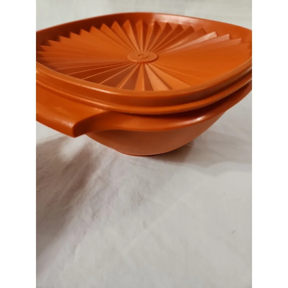 Vintage Tupperware Bowl 838-7 with Lid Orange